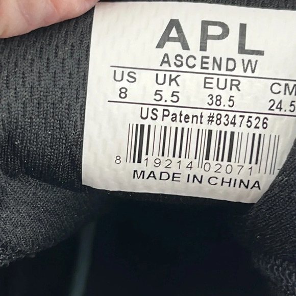 APL Athletic Propulsion Labs Ascend Trainer Lace Up Sneakers Multi-Color -Size 8 - Picture 8 of 8